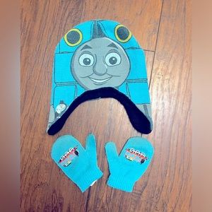 thomas the train winter hat and mittens/gloves toddler boys set